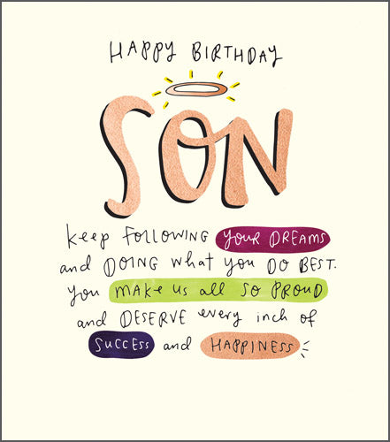 Card Birthday Son