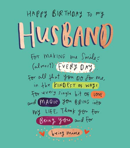 Card Birthday Husband