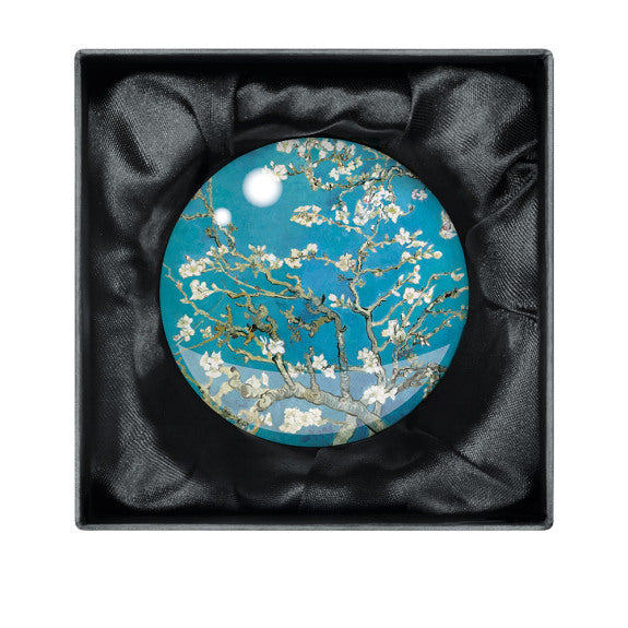 Almond Branches in Moon Paperweight