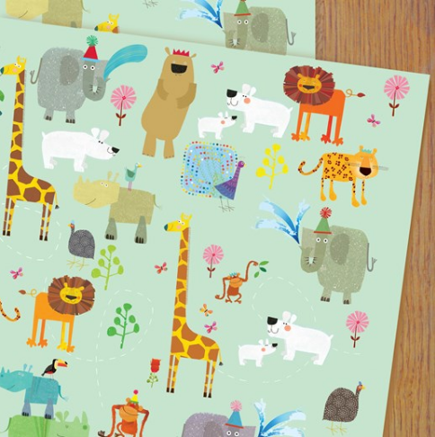 Farm Animals Gift Wrap