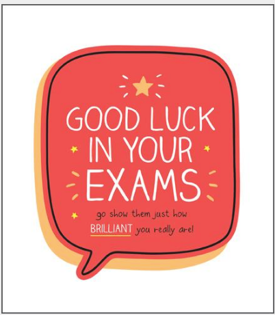 GREETING CARD GOOD LUCK EXAMS