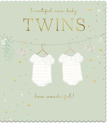 Greeting Card Baby Twins