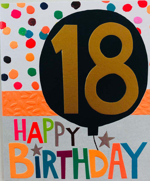 Greeting Card Birthday Age 18
