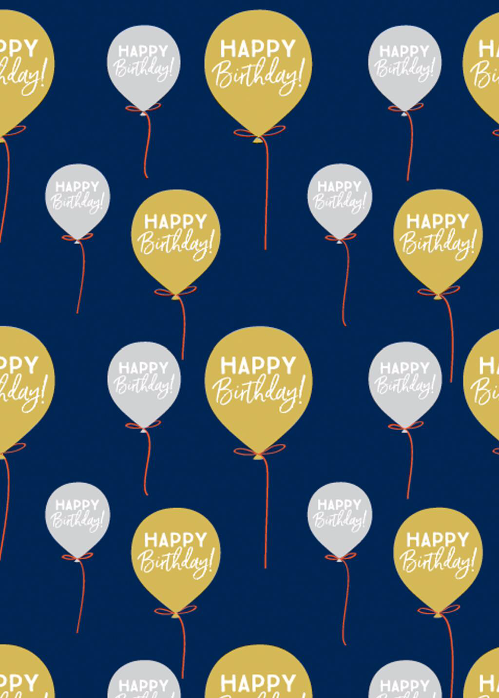 Birthday Balloons Gift Wrap