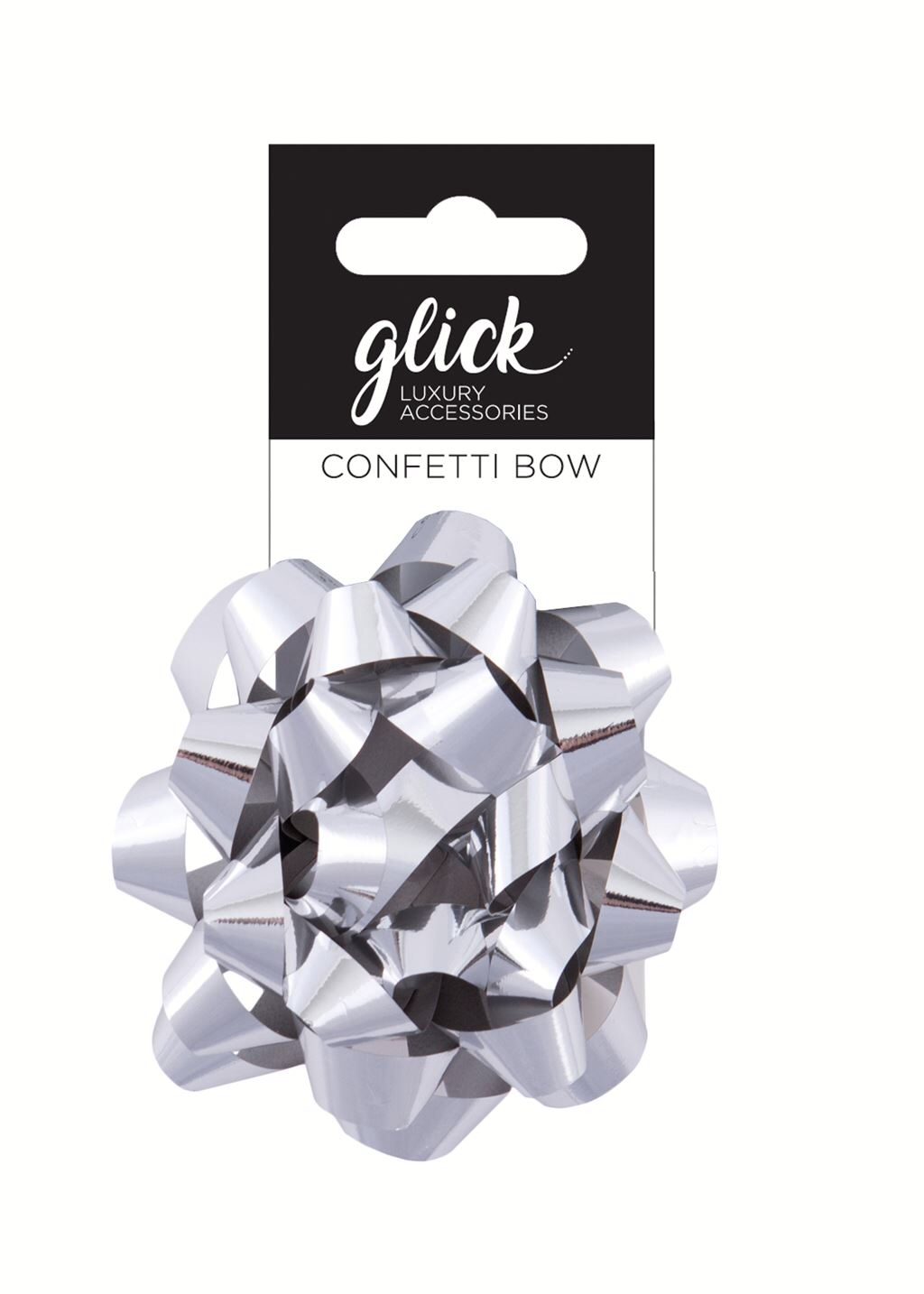 Bow Confetti Metallic Silver