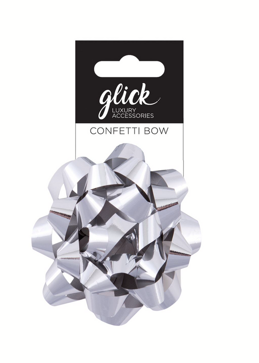 Bow Confetti Metallic Silver