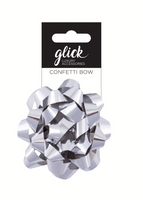 Bow Confetti Metallic Silver